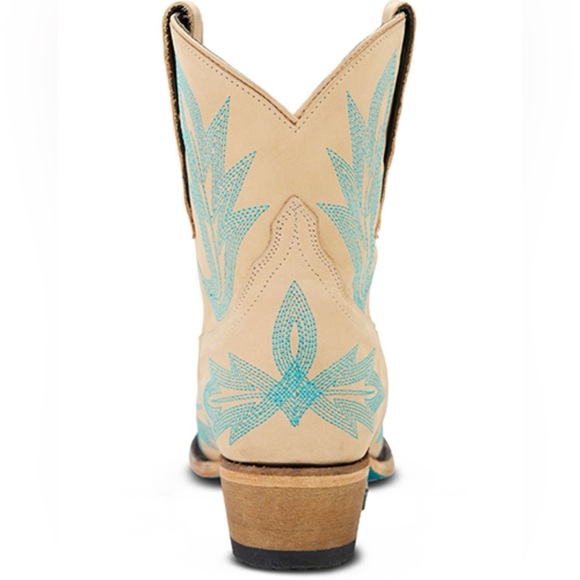 Lane Lexington tan and turquoise cowboy boot booties 7.5 - Picture 7 of 14